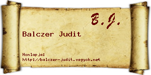 Balczer Judit névjegykártya